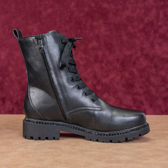 DKNY Women Romilly Vegan Leather Lace-up Zip Ankle Combat Boots sz 11 - Picture 8 of 8